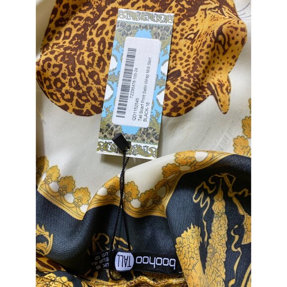 Leopard Print Satin Shirt & Skirt Set US 10‎ Tall Baroque Luxury Glamour Mobwife - Picture 13 of 16